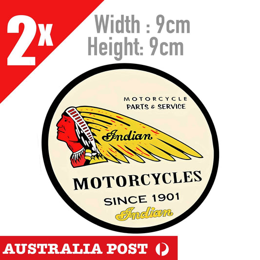 INDIAN Motorcycle Vintage Round Logo , Motorcycle Stickers