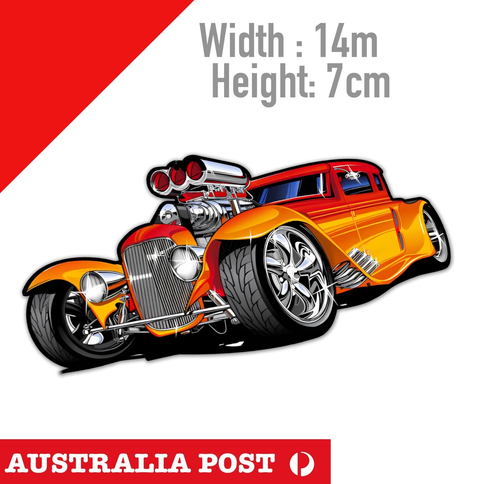 HOT ROD V8 Muscle American Racing Car Sticker