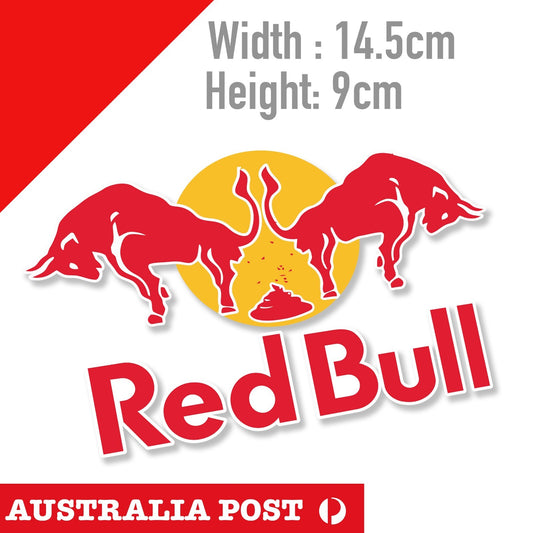 RED BULL SH#T Bull Funny Logo Decal Sticker