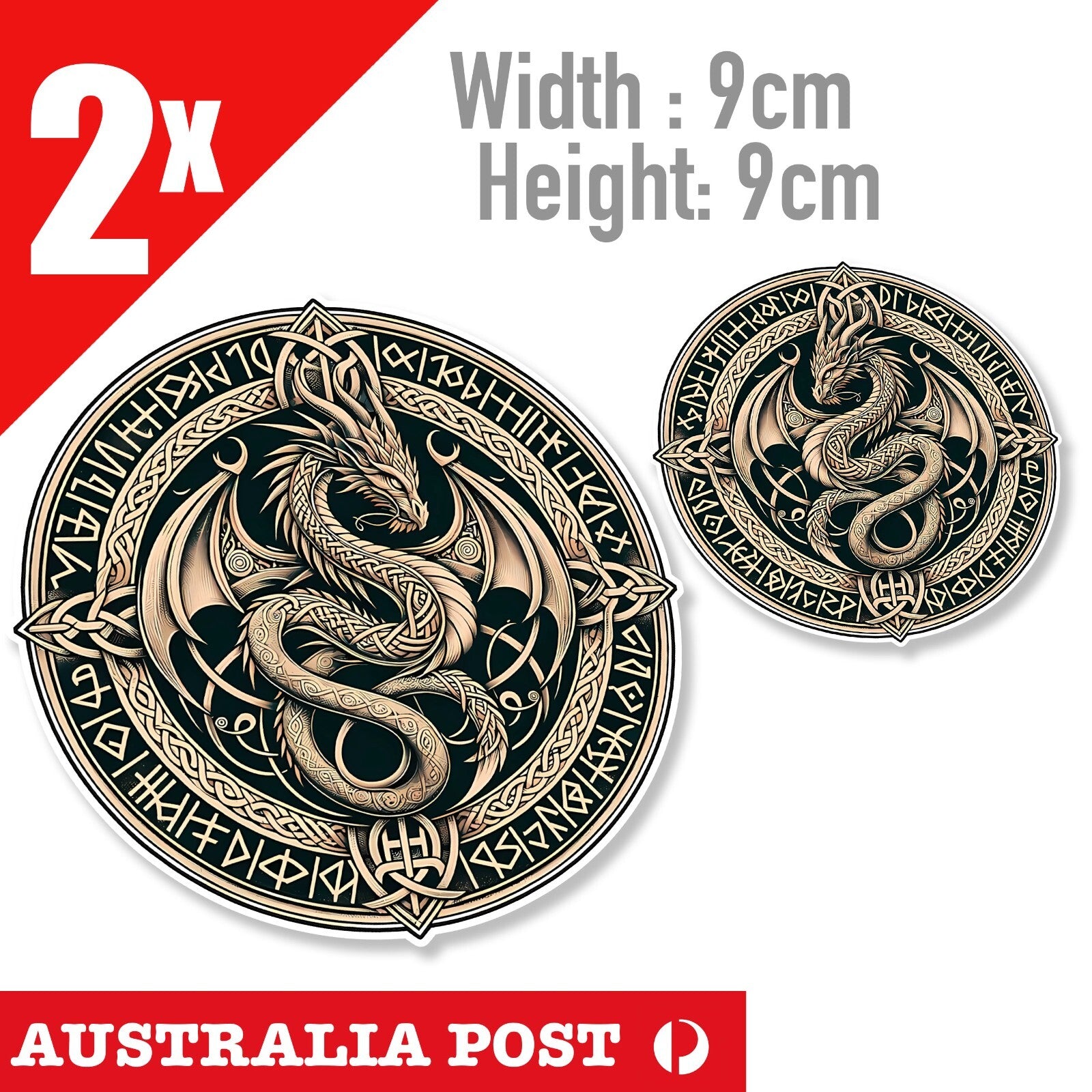 Celtic Dragon, GOLD DRAGON  Stickers