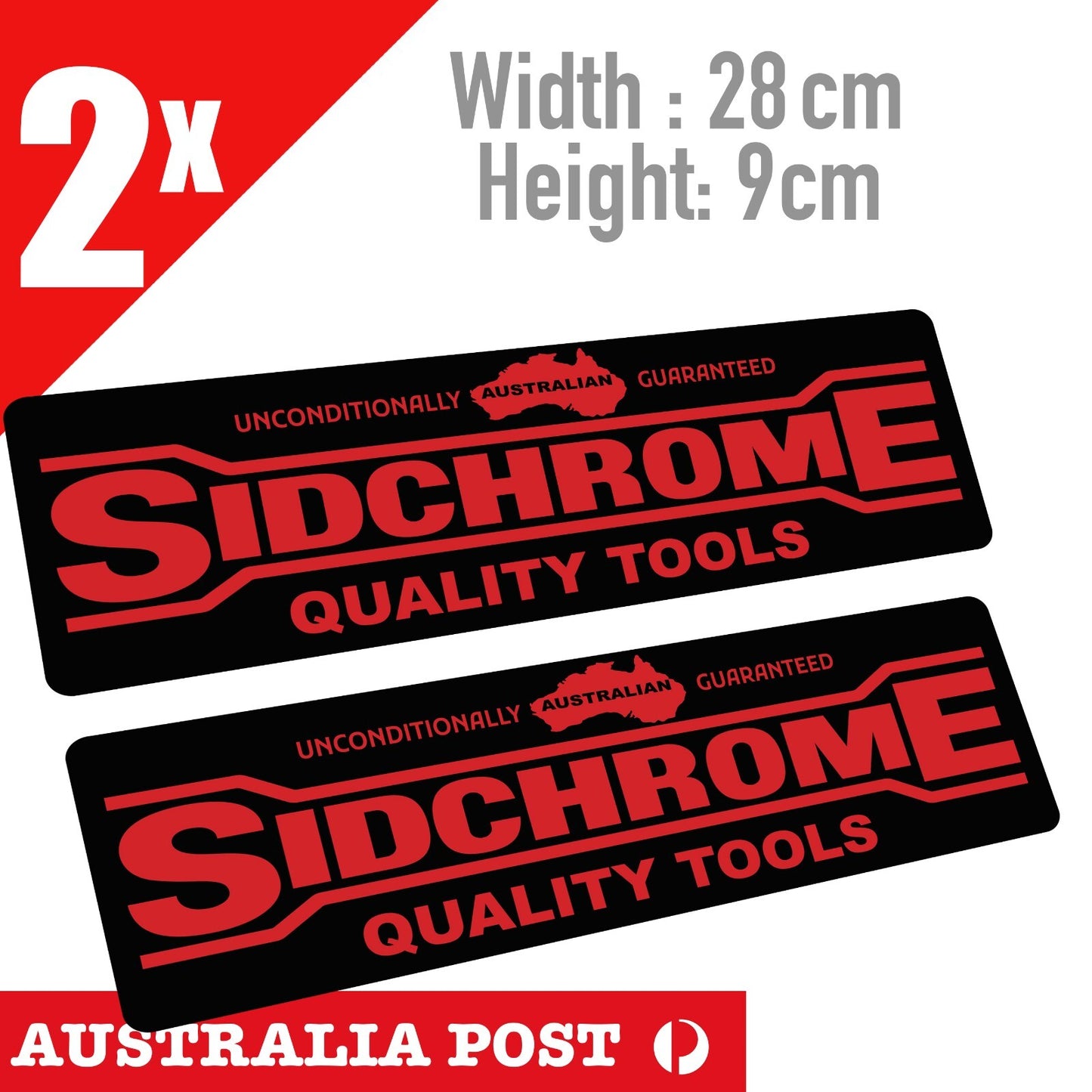 Sidchrome QUALITY Tools , Vintage Style Banner  Decal Stickers