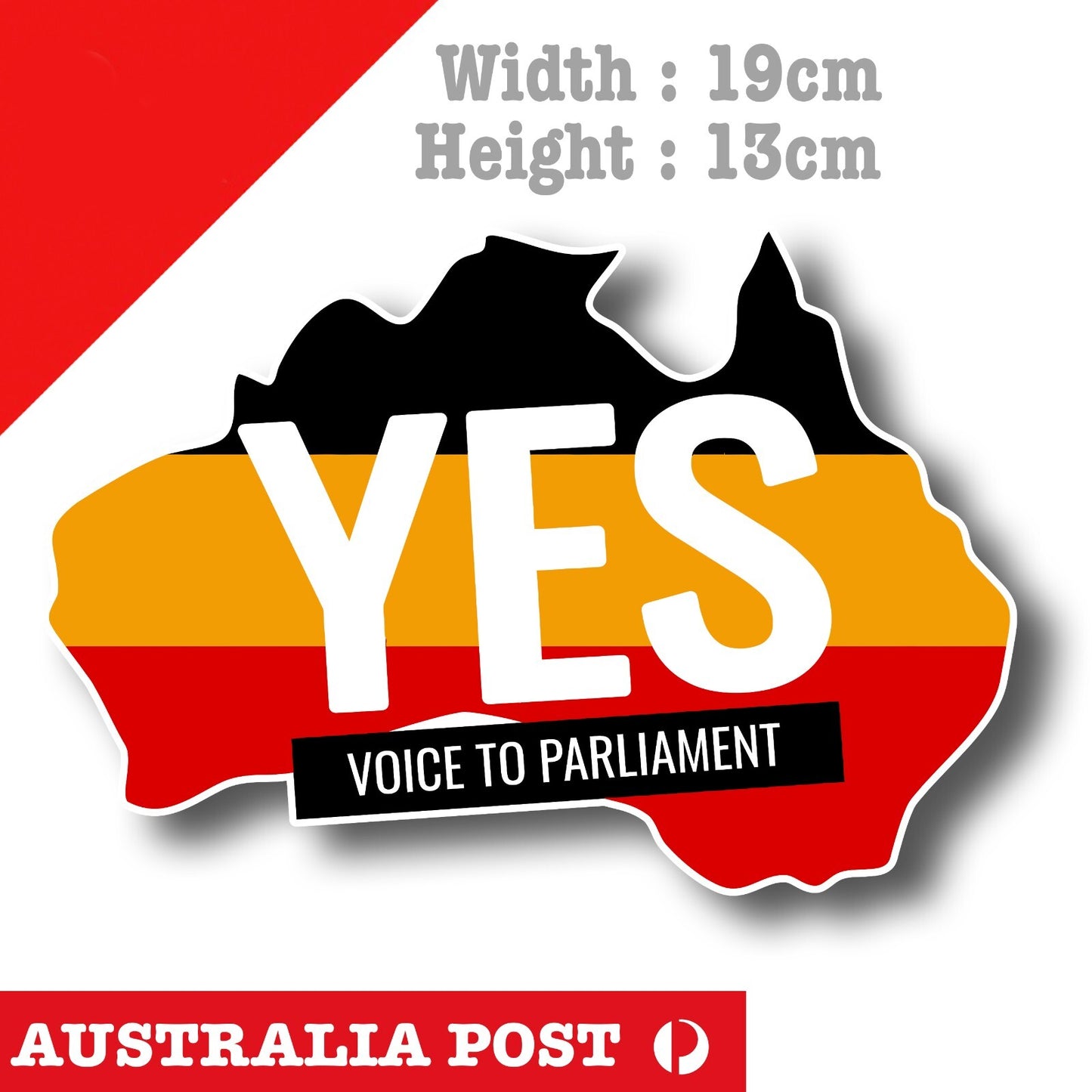 Vote Yes Australia Map Indigenous Voice to Parliament Referendum  Sticker