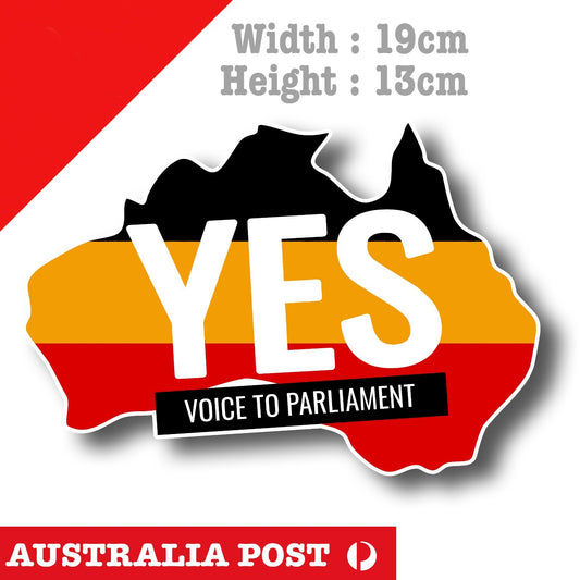 Vote Yes Australia Map Indigenous Voice to Parliament Referendum  Sticker