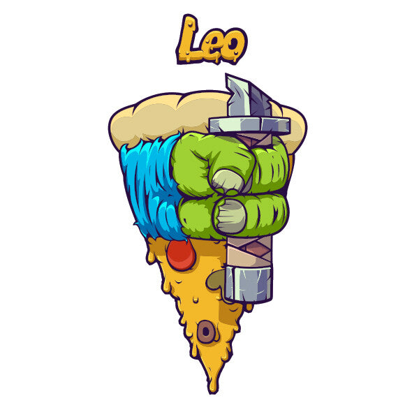 Pizza Slice Ninja Turtles Hands Leo Decal Sticker