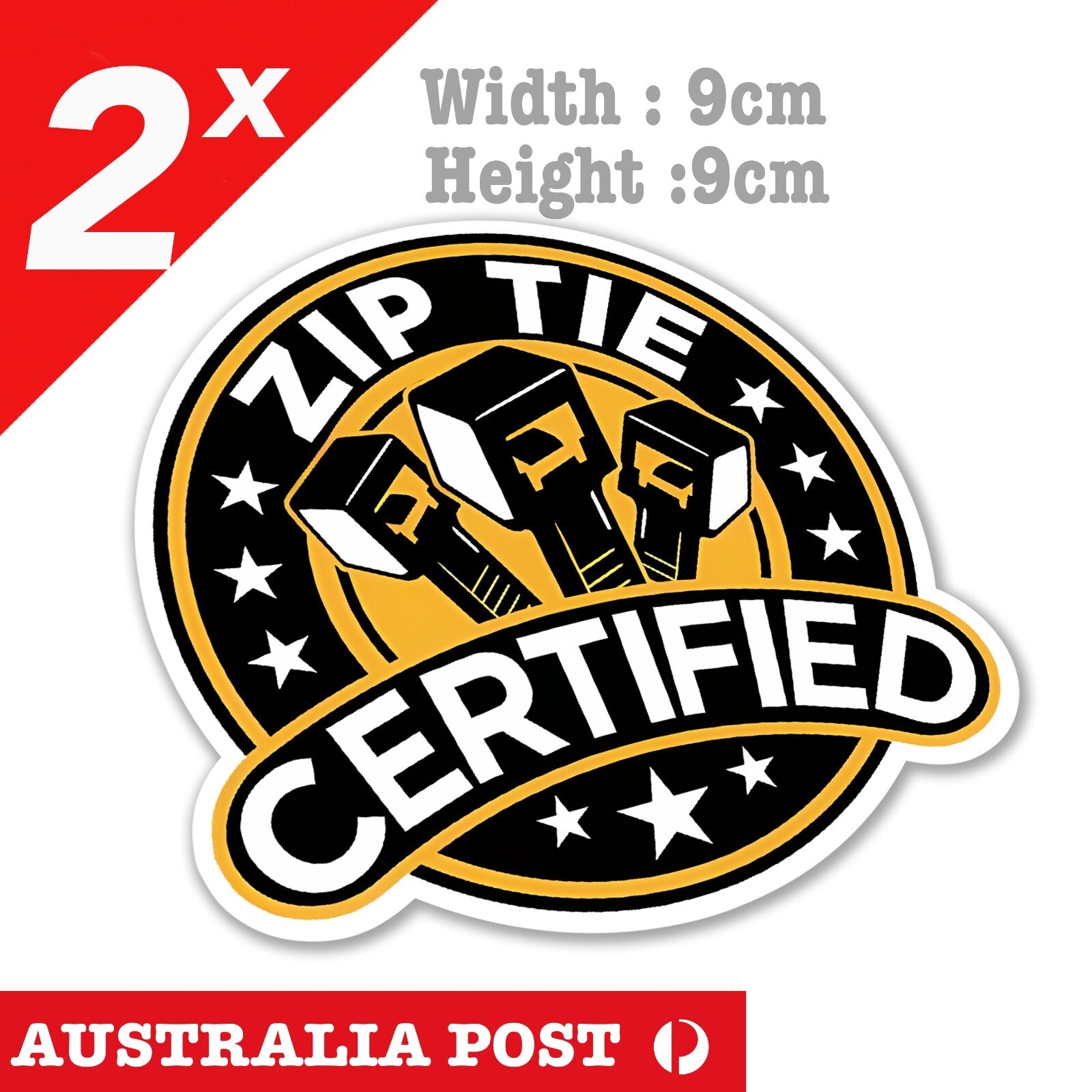 Zip Tie Mechanic Funny Mechanic x2 - Zip Tie Certified Sticker