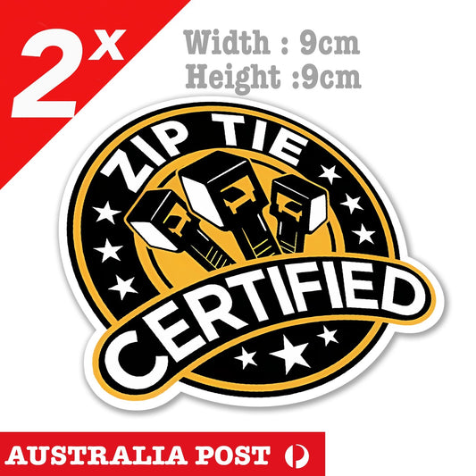 Zip Tie Mechanic Funny Mechanic x2 - Zip Tie Certified Sticker