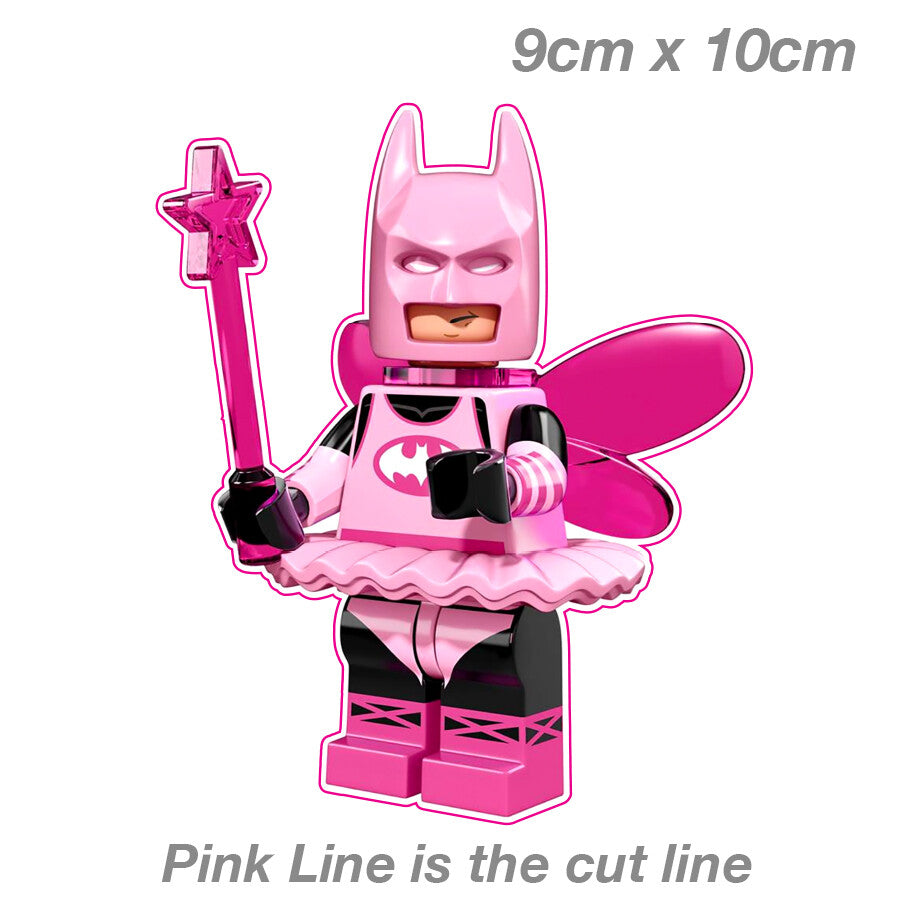 Fairy Batman Lego Funny Laptop , Car  Vinyl  Sticker 