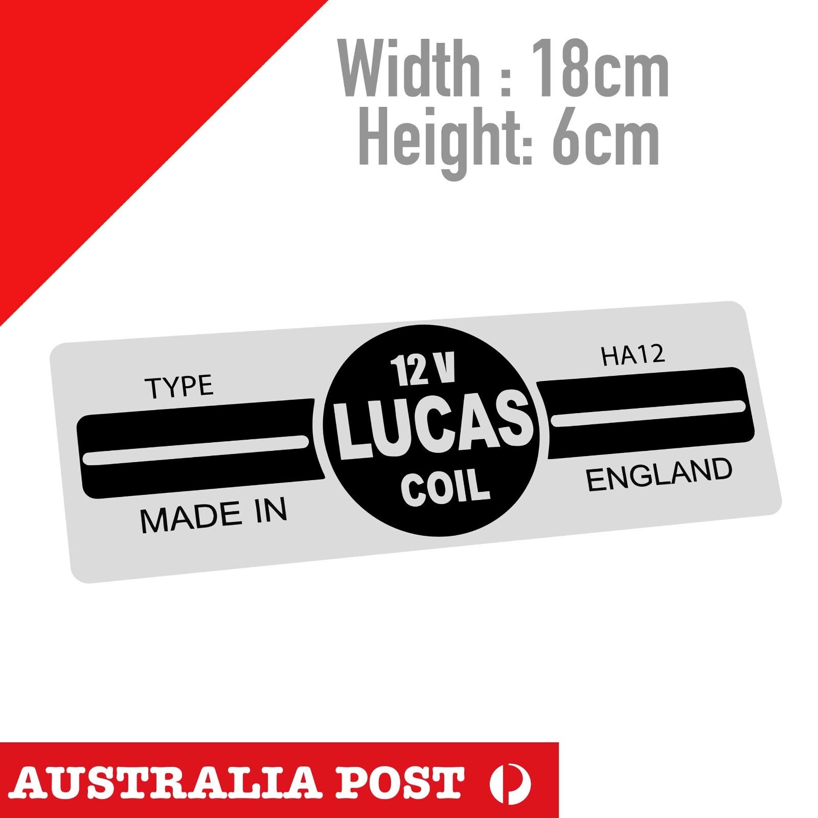 Holden Lucas Coil 12V. 23. Coil Banner , Cars Stickers