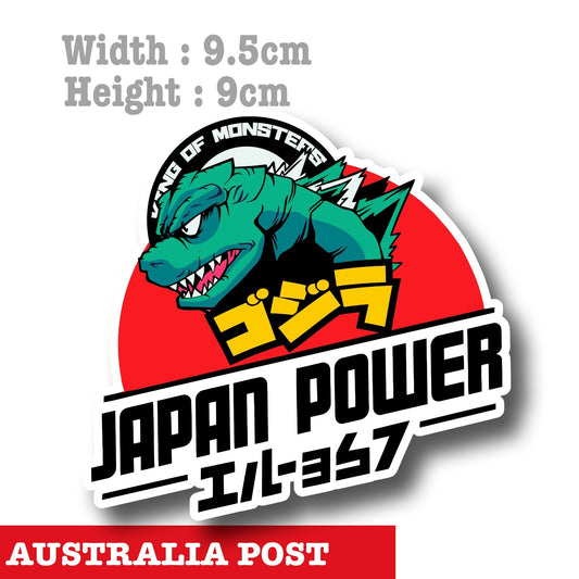 JDM Godzilla Japan POWER OSAKA - Godzilla Monster Decal Sticker