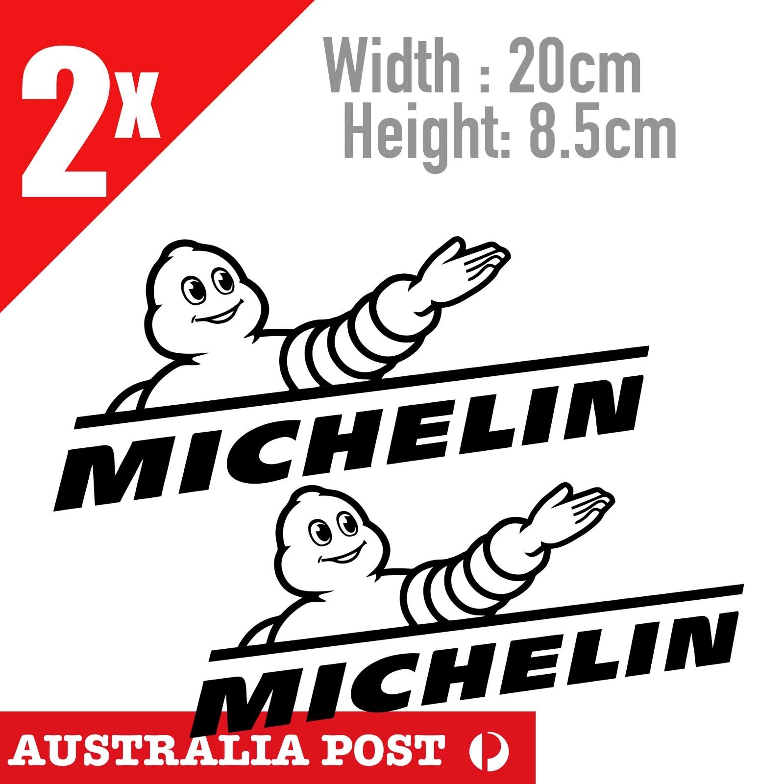 Michelin man mascot Black, Michelin Tyre Logo Banner Stickers