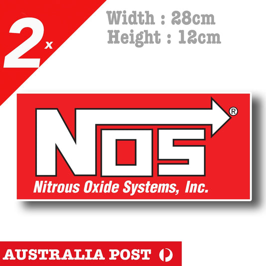 NOS Nitrous Oxide Systems Logo Vintage  Stickers
