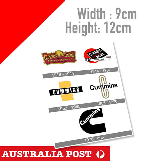 CUMMINS DISEL Engine Oil Logo History Sticker