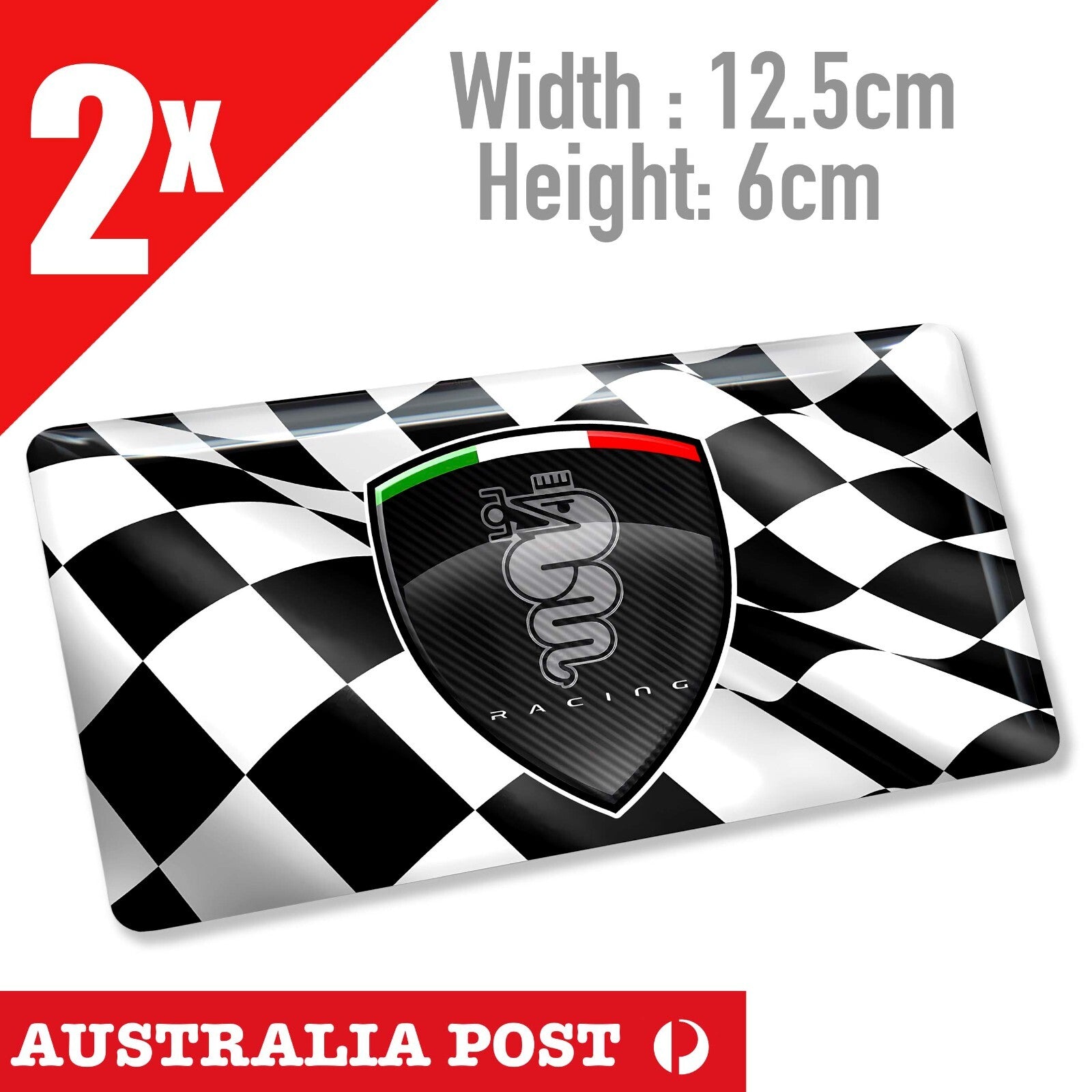ALFA ROMEO LOGO Italian Flag Racing Flag , ALFA RACING  Stickers