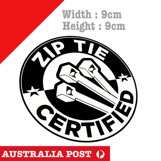 Zip Tie Mechanic Funny Mechanic Badge - Zip Tie Certified Sticker