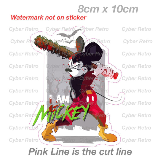 Disney Negan Mickey Mouse - I am Mickey  Sticker 