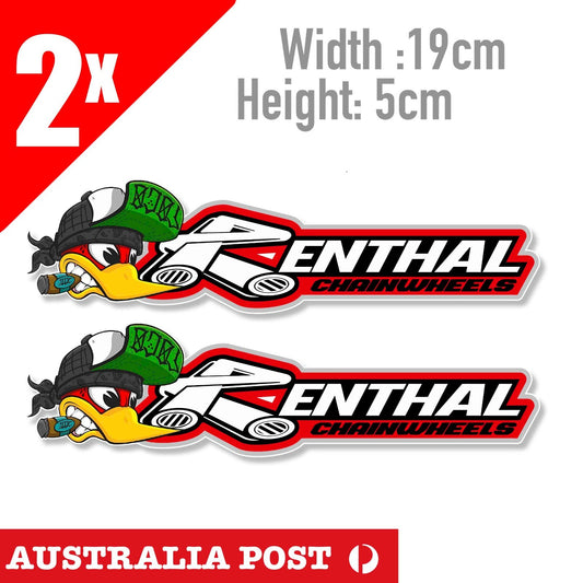 Renthal Chainwheels Logo, Motorcycle, Dirt Bike Banner Angry Head  Sticker