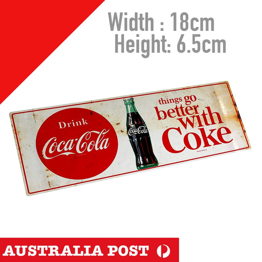 Coca Cola Old Vintage Retro Sign - Things Go better with Coke Sticker 