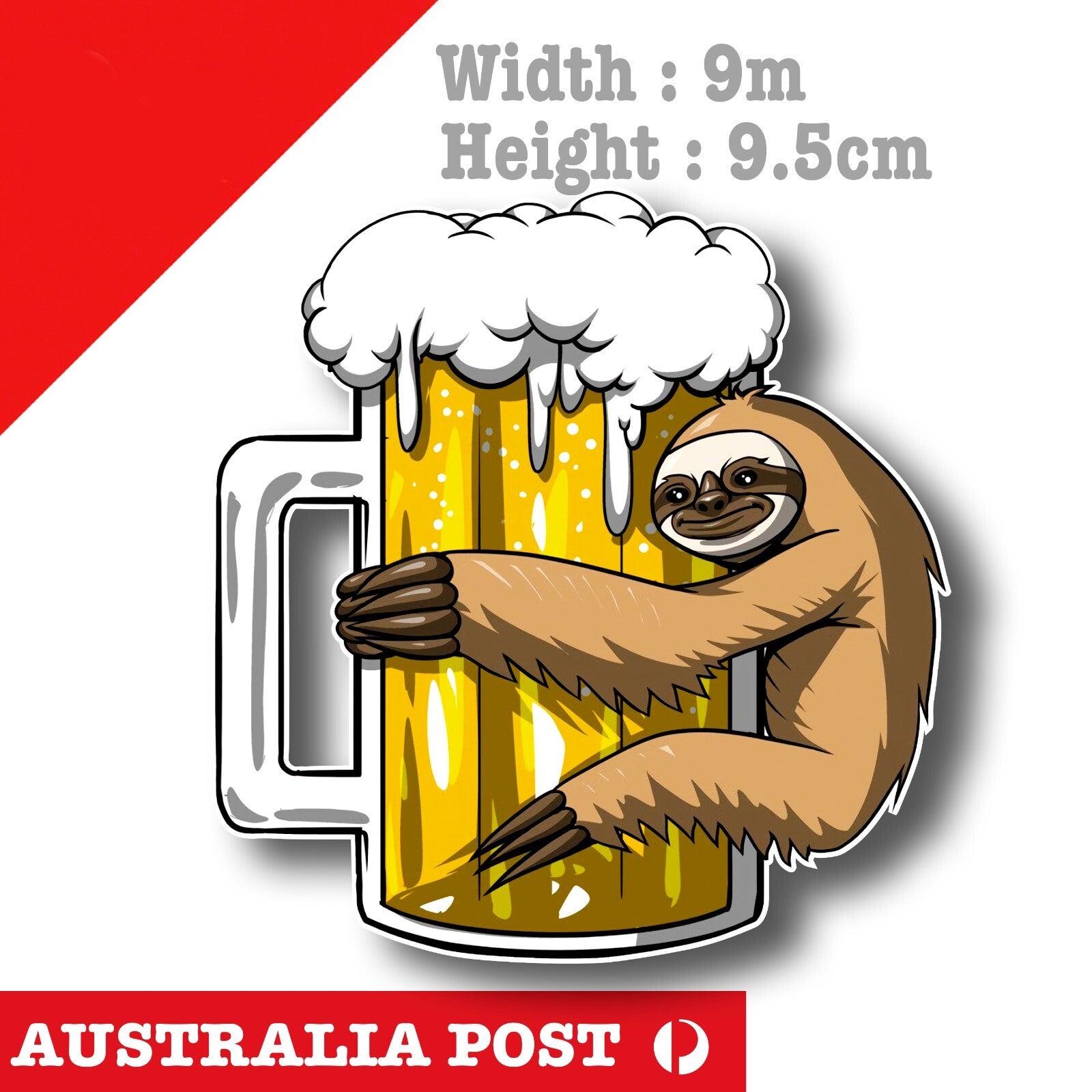 Sloth Beer Drinking Party - Sloth Animal Funny Beer  Sticker