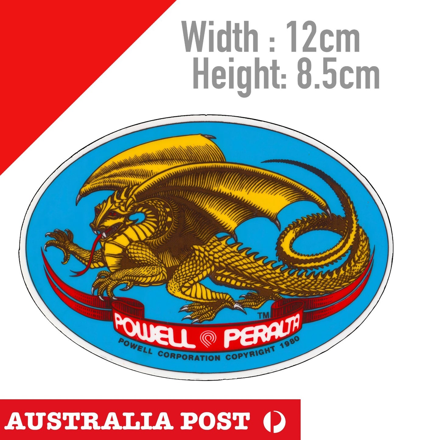 POWELL PERALTA RIPPER DRAGON  - Skateboarding Logo  Sticker