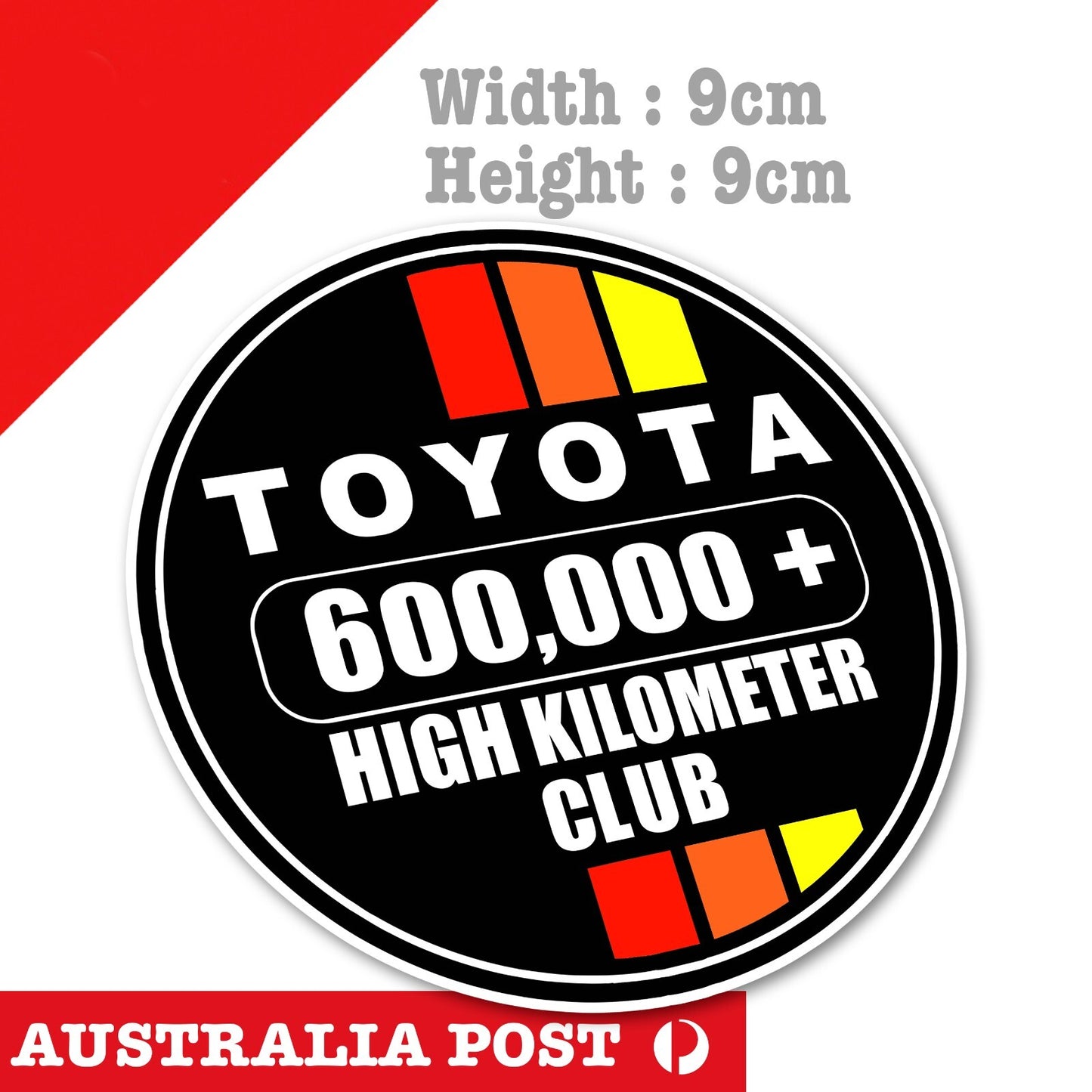 Toyota 600,000 High KILOMETER Club, High Kilometer , 4WD, 4X4, Off Road Sticker