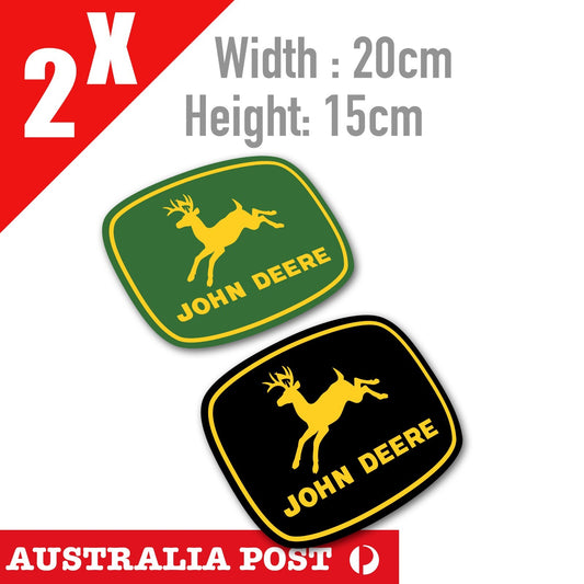 John Deere Logo 1956 x 2 Laptop , Car,  Ute, Tractor  Stickers