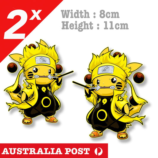 Pikachu Pokemon As Naruto Funny Anime Sticker