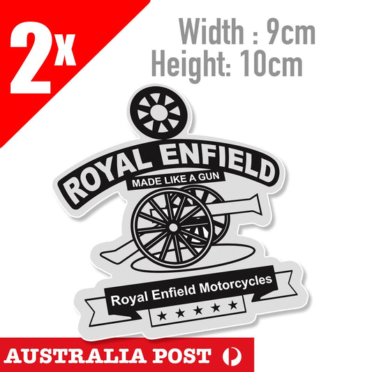 ROYAL ENFIELD Motorcycle Logo Royal Enfield Bicycle, Made Like a Gun  Stickers