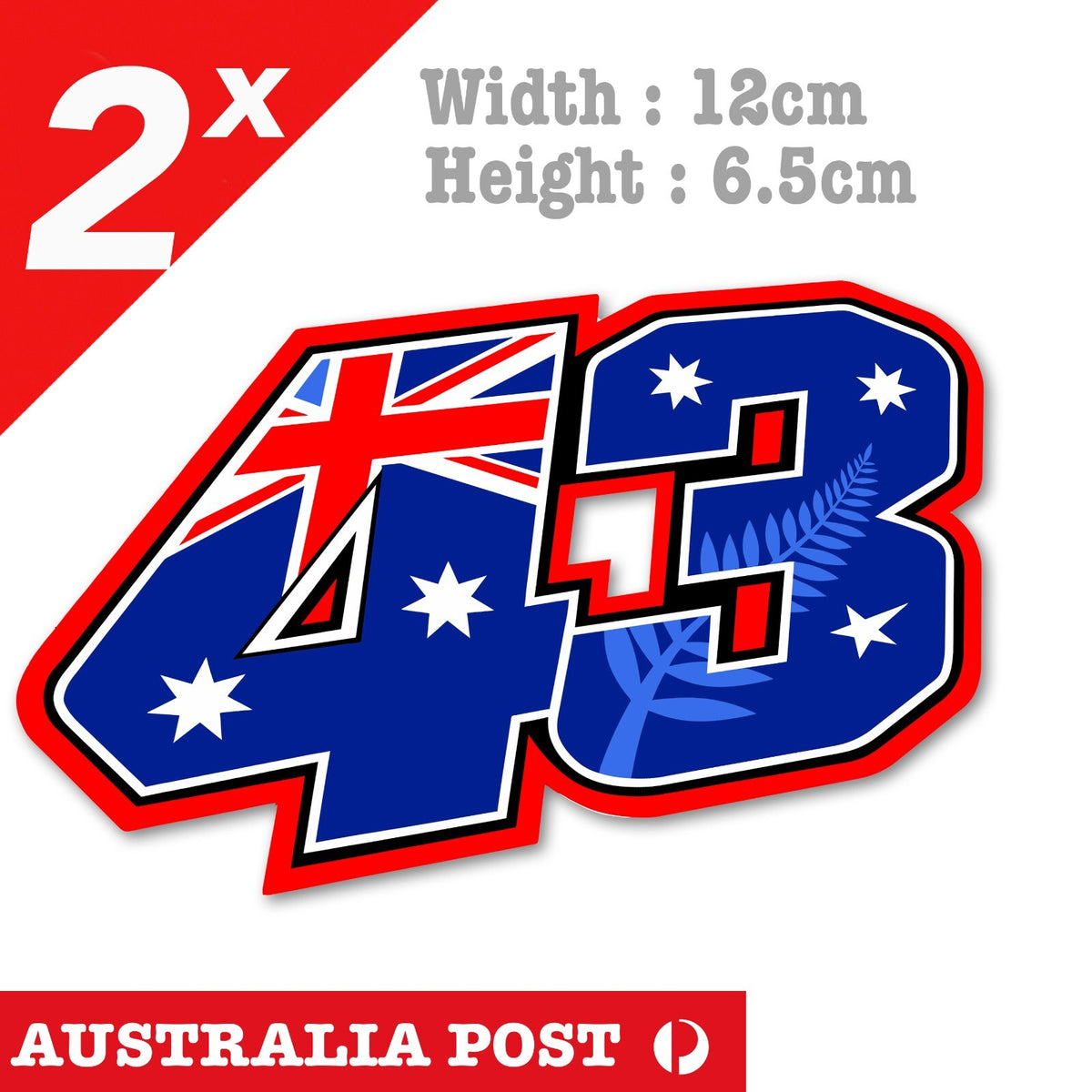 Jack Miller Number 43 , Australian Flag, MotoGo Stickers