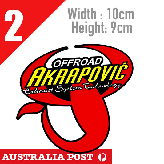 Akrapovic off road Exhaust System Logo  Stickers