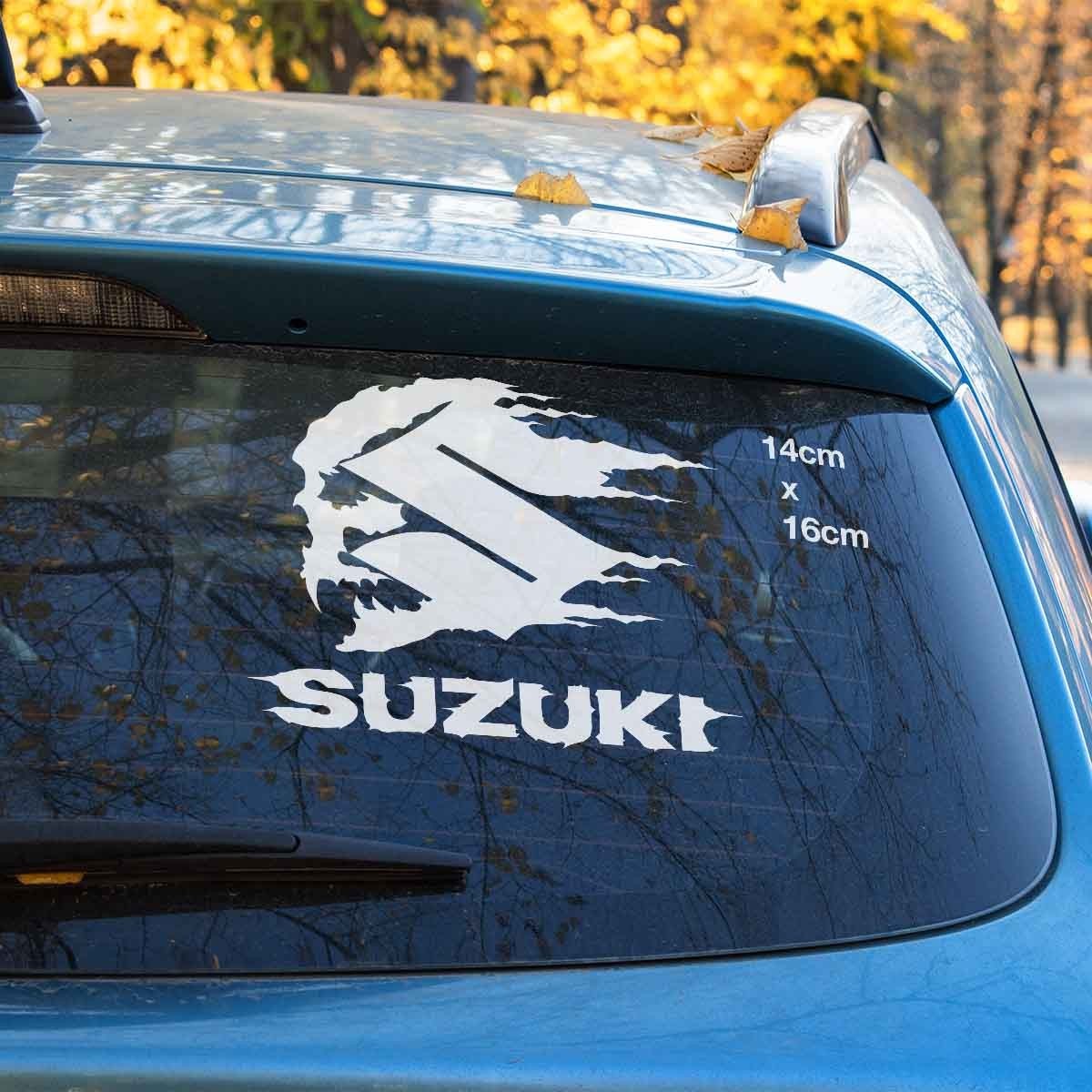SUZUKI Skull Head Logo Window Sticker, 4x4, Off Road 4WD Sticker