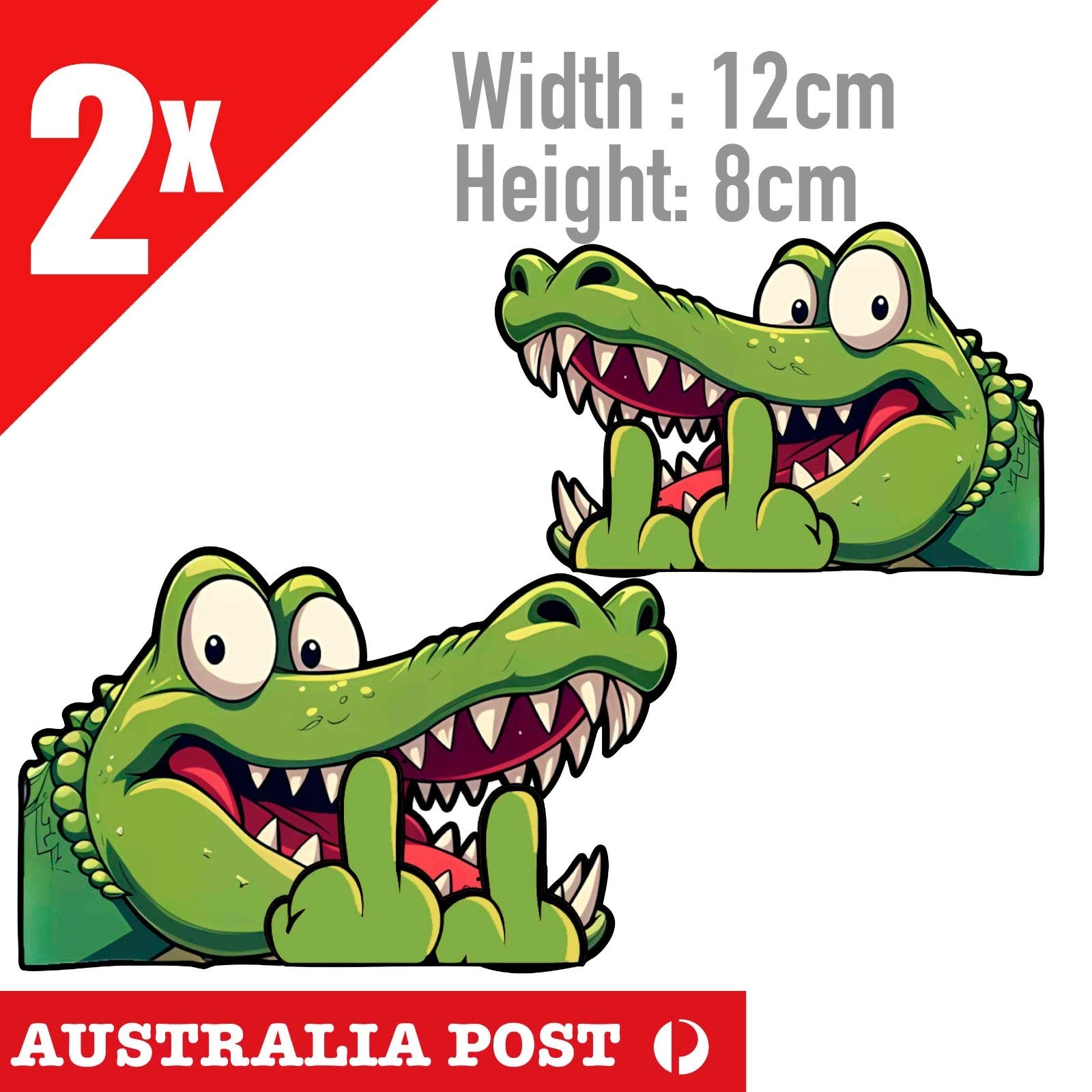 Crocodile  Middle Finger Funny Cartoon Character  Stickers