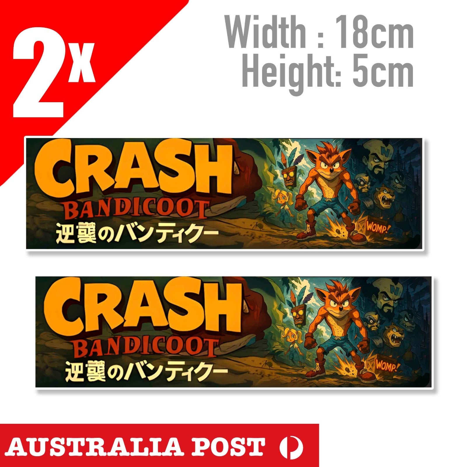 Crash Bandicoot Fox - Video Game Decal Banner Sticker