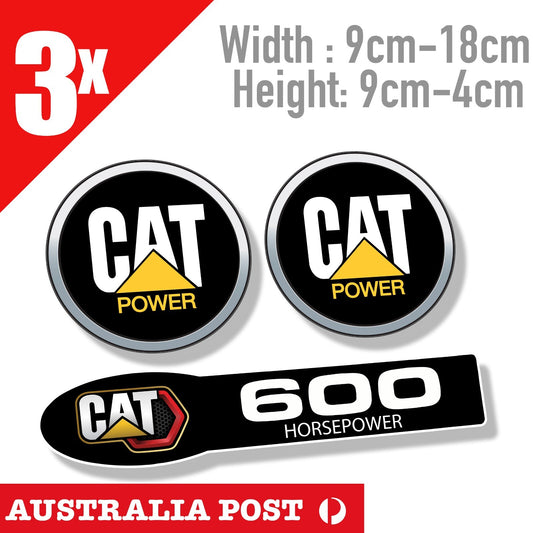 CATERPILLAR 600 Horsepower, Truck Ute Window Logo Stickers