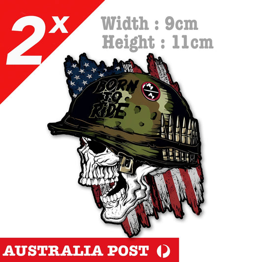 Metal Mulisha, Motocross Dirt Bike 4x4, Off Road Australian Flag Helmet Sticker