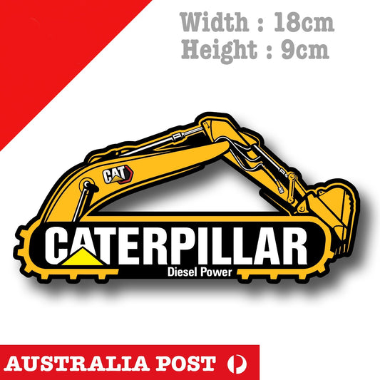 Caterpillar Diesel Power  Logo EXCAVATOR Arm, Heavy Machinery, Mine Sticker