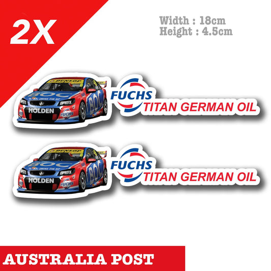 Fuchs German Oil Holden Commodore V8 Super car Sticker