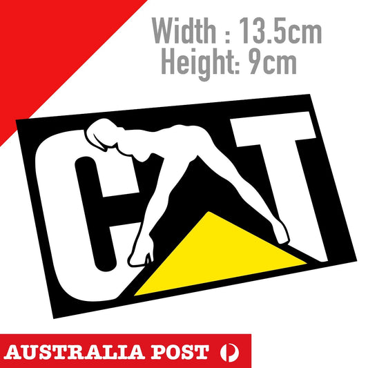 Caterpillar Logo Sexy Girl Balck  Sticker
