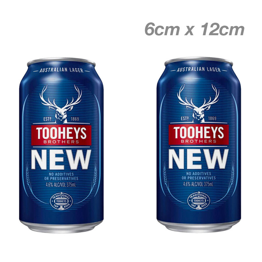 Tooheys Beer Can  x2  Laptop , Car  Vinyl  Sticker 