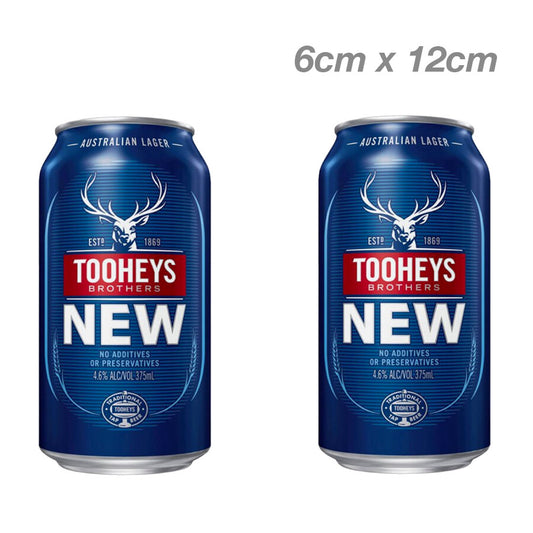 Tooheys Beer Can  x2  Laptop , Car  Vinyl  Sticker 
