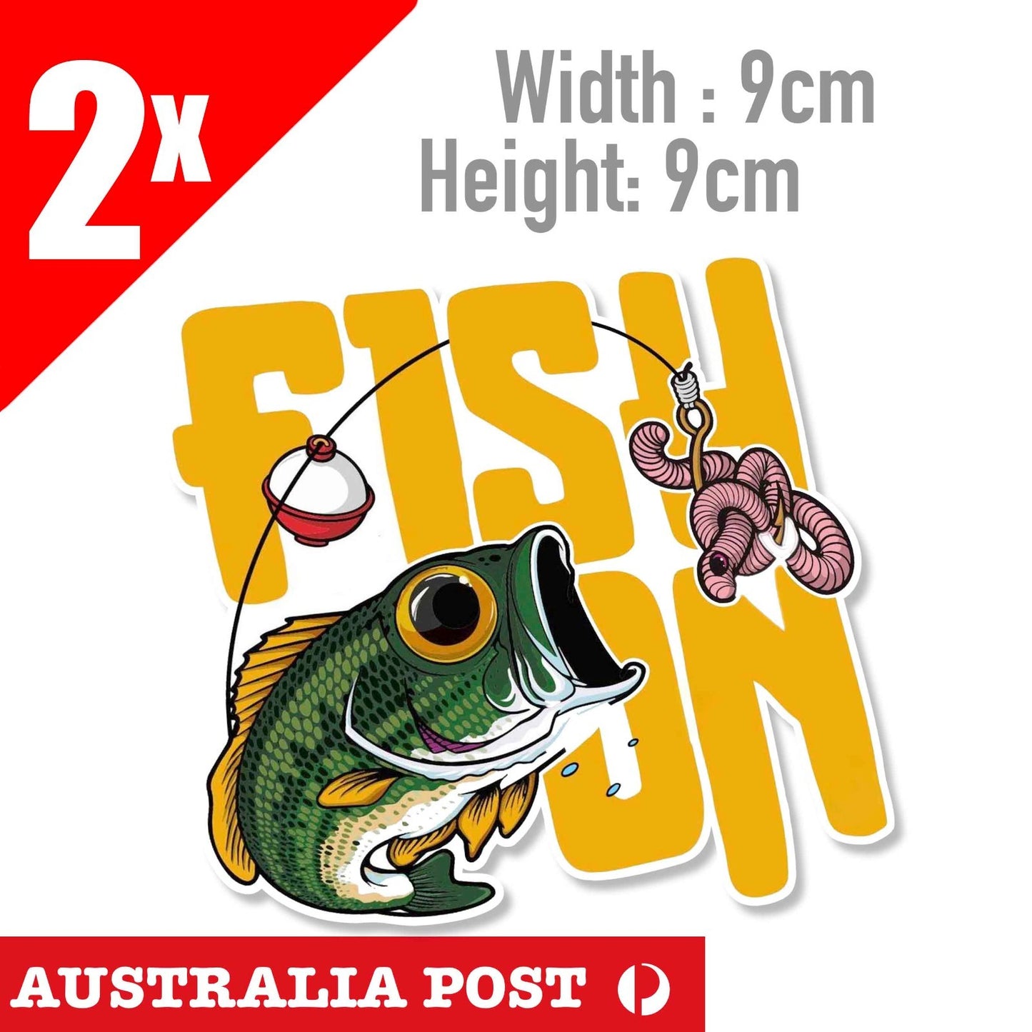 FISH ON Fishing Club Sticker Decal Vinyl Car Ute 4x4 Sticker