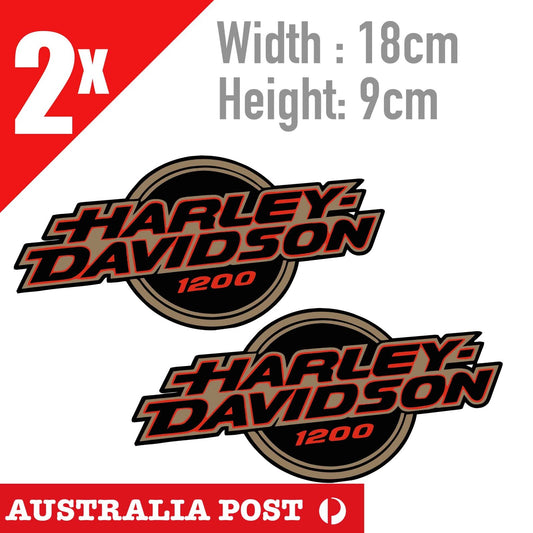 Harley Davidson Sportster 1200 Motorcycle, Helmet, Fuel Tank Logo Stickers