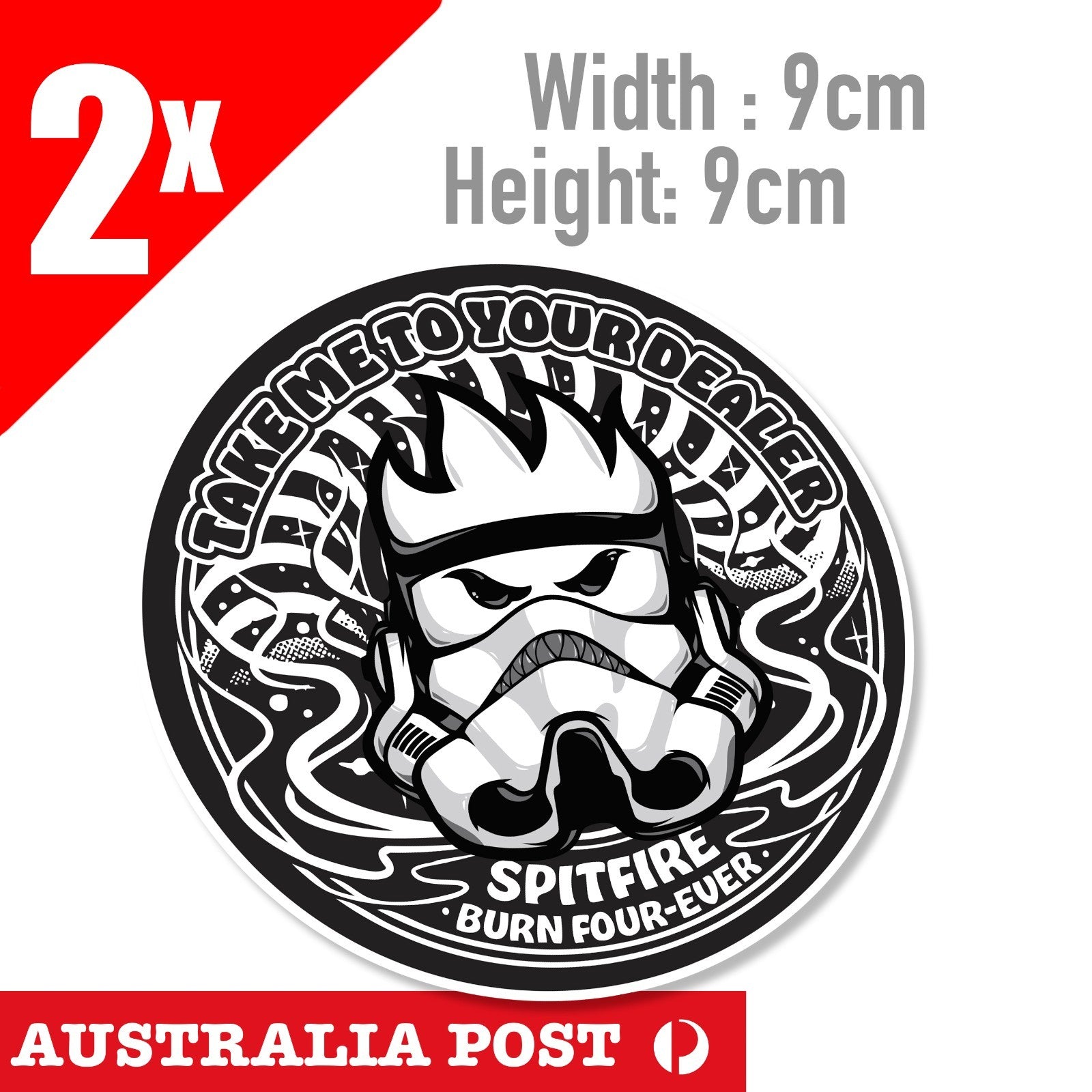 Star Wars, Storm Trooper Spitfire Thrasher,Skateboard, Surf, Garage  Sticker