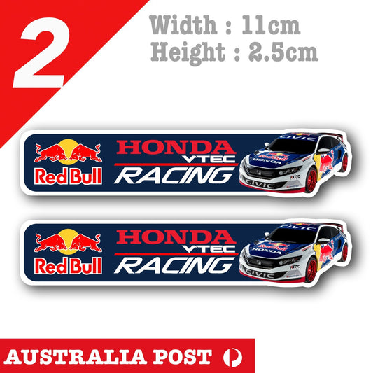 Red Bull HONDA VTEC Racing Team Vinyl  Stickers