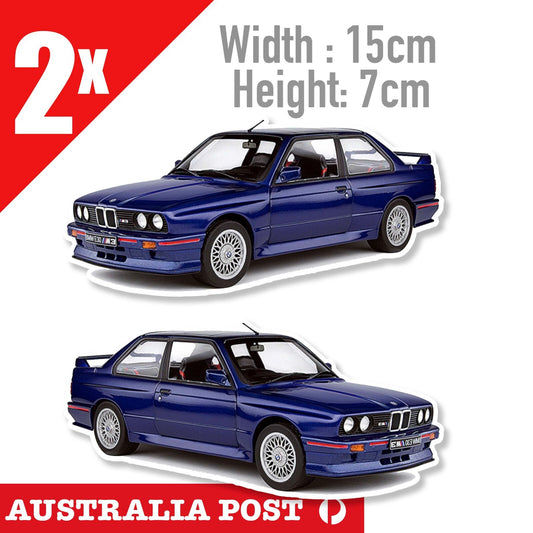 BMW E30 M3 -1990 – Mauritius Blue  BMW Car Turbo Vinyl Decal Sticker 