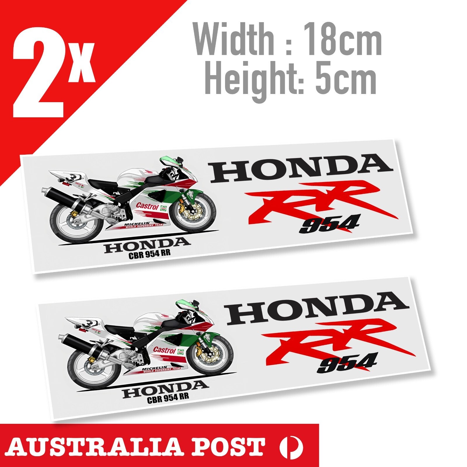 Castrol Honda RR 954 Bike Team Banner , MotoGP, Motorcycle Banner Stickers