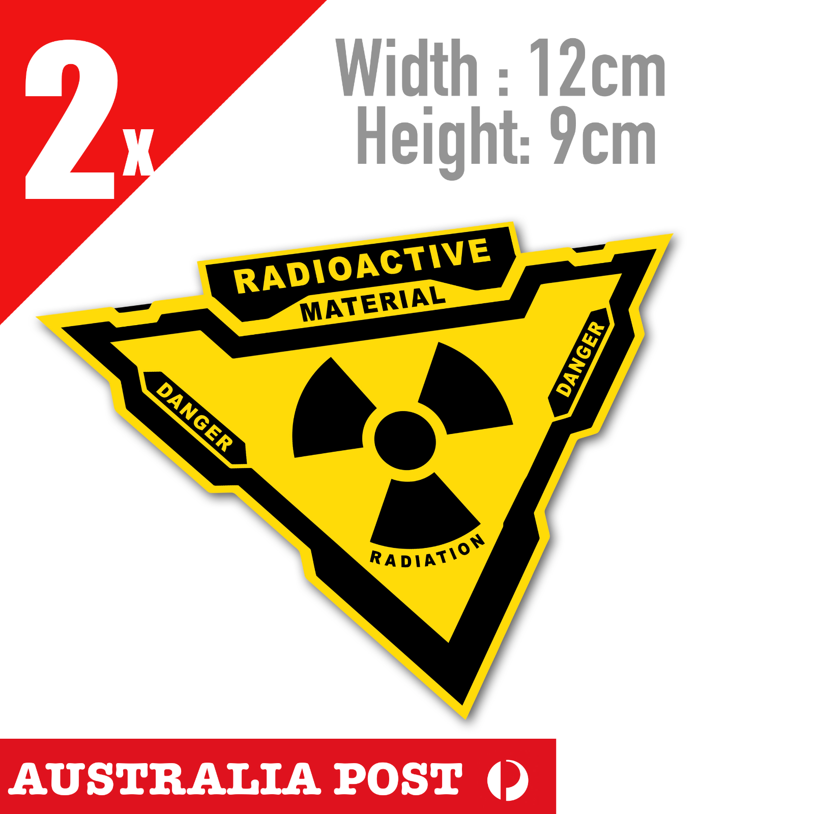 RADIOACTIVE Material DANGER Label  Stickers