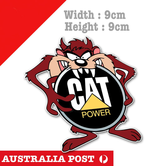 Caterpillar TAZ The Devil Power  Logo ,Tasmanian Devil CAT Logo Sticker