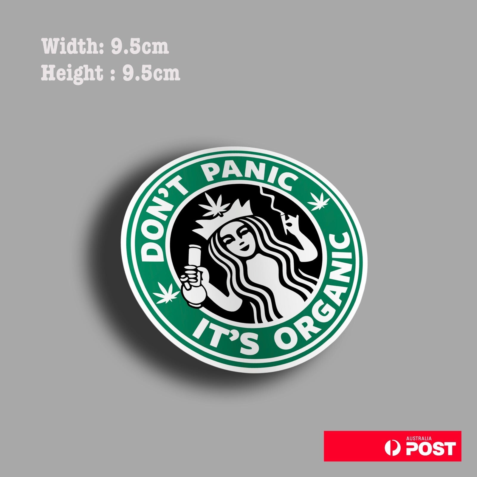 Star Bucks Weed Logo - Its Organic Funny Funny  Sticker 