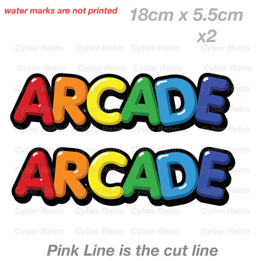 Arcade Font Logo  Vintage Retro Laptop , Car  Vinyl  Sticker 