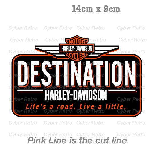 Harley Davidson Motorcycle Destination Sign Sticker 